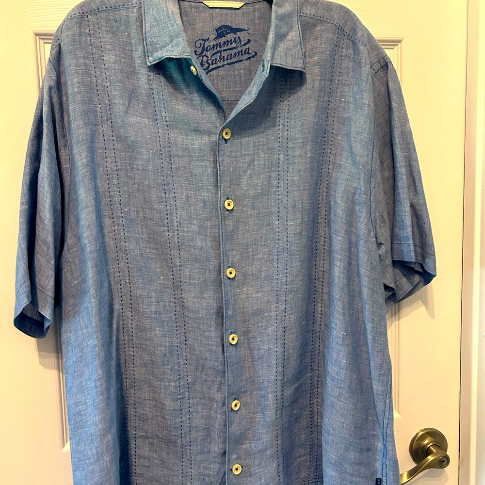 Tommy Bahama button down shirt in like new condition- size 2XL